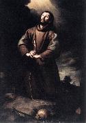 St Francis of Assisi at Prayer sg MURILLO, Bartolome Esteban